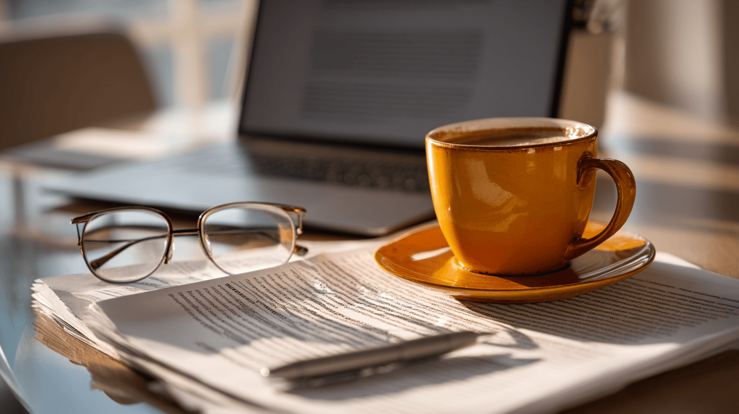 Радни сто са правним документима и лаптопом